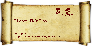 Pleva Réka névjegykártya